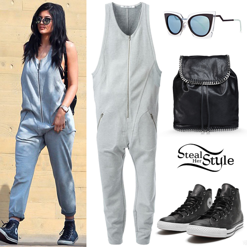 Kylie Jenner: Grey Jumpsuit Outfit | Steal Her Style