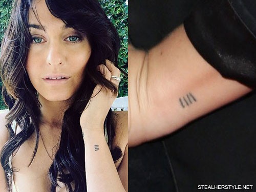 Scout Taylor-Compton Lines, Tally Marks Wrist Tattoo