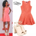 Skai Jackson: Wave Ribbed Dress