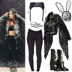 Bebe Rexha: Fringe Biker Jacket