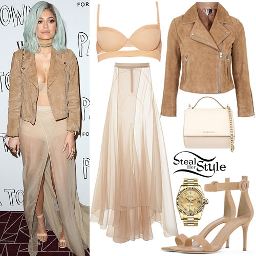 Kylie Jenner: Sheer Maxi Skirt Outfit