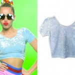 Miley Cyrus: Blue Velvet Crop Top