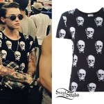 Ruby Rose: Skull Print T-Shirt