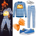 Santigold: Gingham Print Outfit