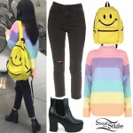 Elizabeth Jane Bishop: Rainbow Sweater Outfit