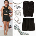 Janel Parrish: Wrap Crop Top