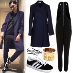 Jessie J: Black Jumpsuit Outfit