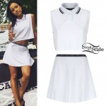 Karrueche Tran: White Tennis Outfit