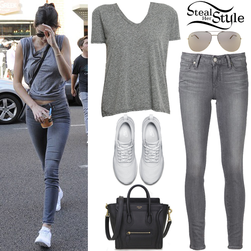kendall jenner grey jeans