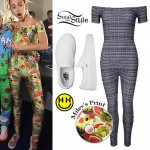 Miley Cyrus: Fruit Print Catsuit