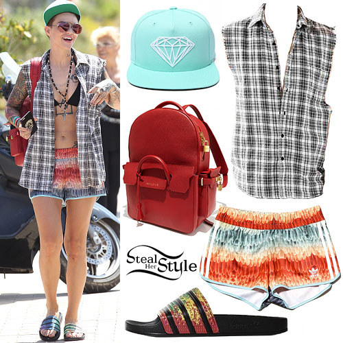 Ruby Rose: Feather Print Shorts