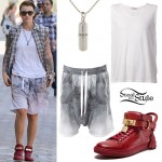 Ruby Rose: Smoke Shorts, Red Sneakers