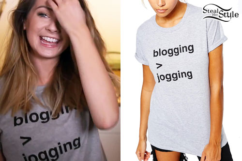 Zoella: 'Blogging > Jogging' T-Shirt