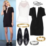 Amanda Steele: Shift Dress, Patent Loafers