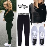 Ansley Newman: Honey Crewneck, Gray Vans