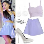 Ariana Grande: Lavender PVC Outfit
