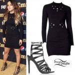 Becky G: Grommet Long-Sleeve Dress