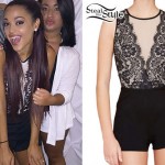 Gabriella DeMartino: Lace Plunge Romper