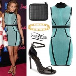 Jasmine Sanders: Teal Knit Dress