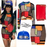 Nicki Minaj: Patchwork Sweater Set