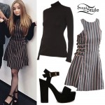 Sabrina Carpenter: Striped Dress, Turtleneck