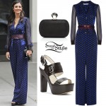Victoria Justice: Polka Dot Jumpsuit