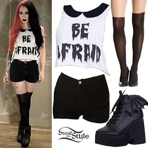 Ash Costello: 'Be Afraid' Collared Top