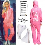 Jordyn Jones: Pink Onesie, 'Babe' Case