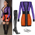 Nicki Minaj: Lace Colorblock Dress