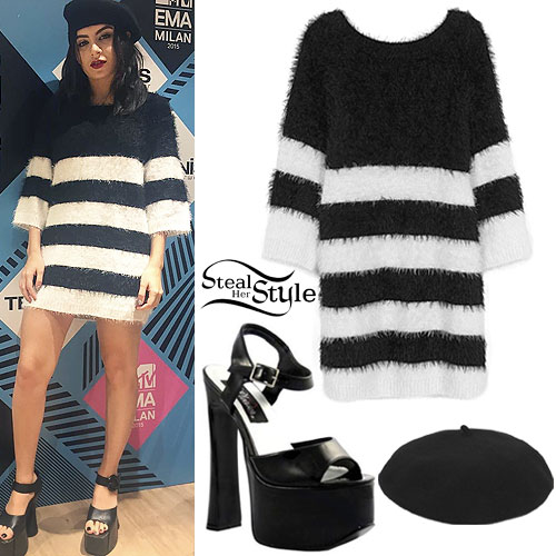 Charli XCX: Fluffy Stripe Sweater