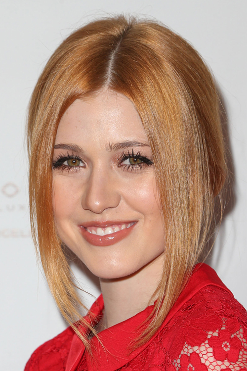 Katherine McNamara Straight Ginger Angled, Bun Hairstyle | Steal Her Style