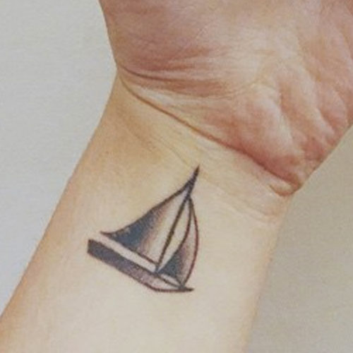 Micro realistic paper boat ⛵️ Super fun tattoo! Thanks, Meg! This one is  from my tattoo flash designs. Check it out! 🤍 . . . . #tattoo… | Instagram