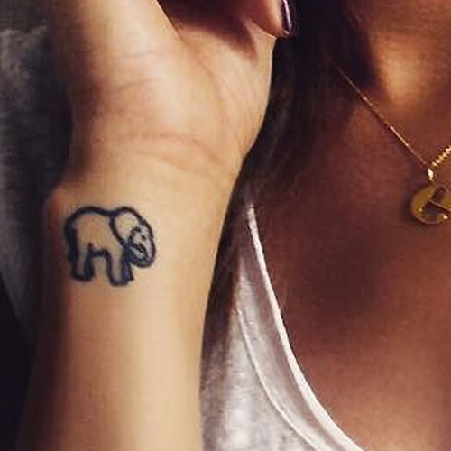 41Small Elephant Tattoo  Wedandbeyond