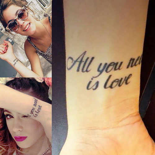 Martina Stoessel Writing Wrist Tattoo | Steal Her Style