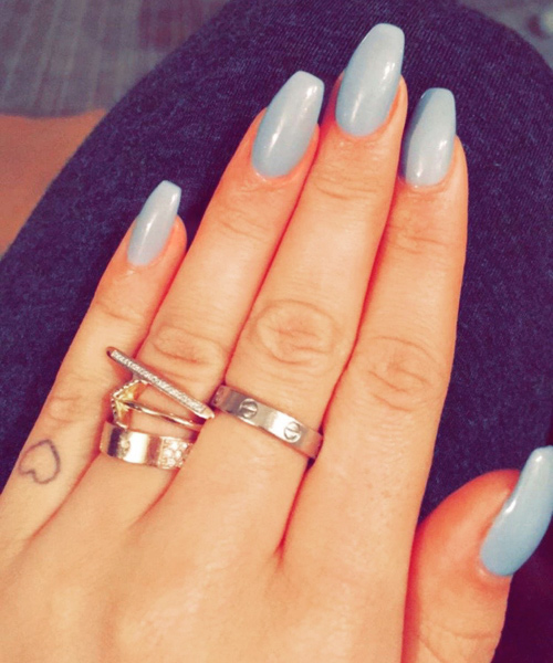 Rita Ora Light Blue Nails | Steal Her Style