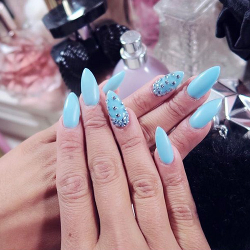 Cassie Ventura Clear, White French Manicure, Geometric Nails | Steal ...