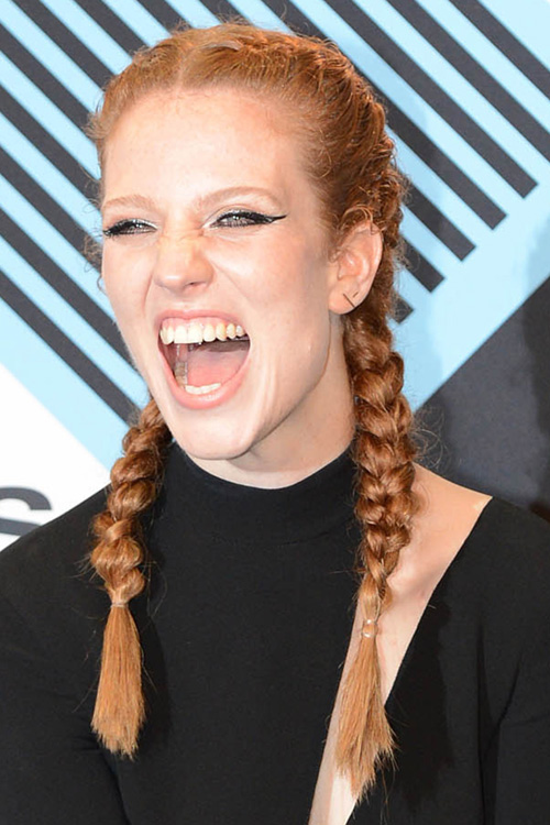Jess Glynne Curly Ginger Pigtail Braids Hairstyle  Steal 