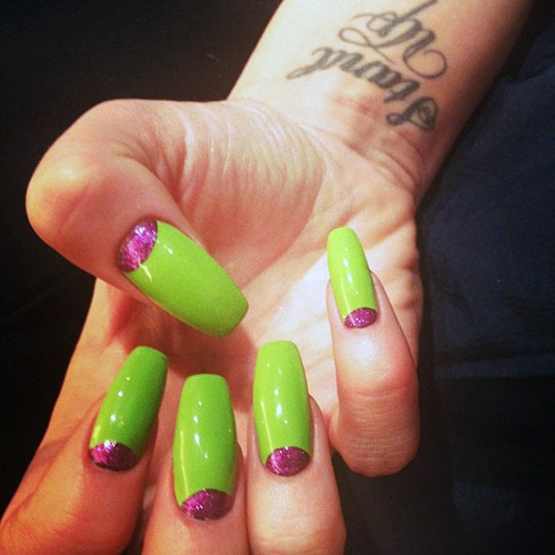 Jessie J Clear French Manicure Nails Steal Her Style