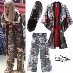 Rita Ora: Adidas Kimono Outfit