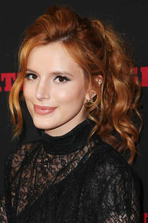 Bella Thorne Wavy Auburn Face-Framing Pieces, High 