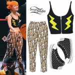 Hayley Williams: Lightning Crop Top & Pants