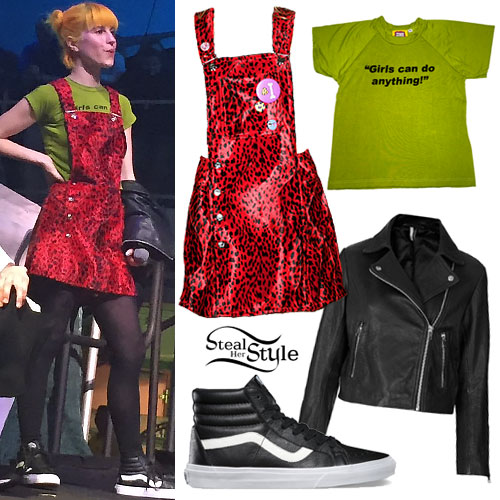 Hayley Williams: Red Leopard Overalls