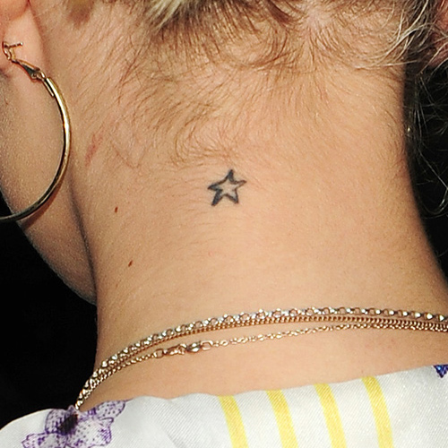 Rihanna Star Neck, Upper Back Tattoo | Steal Her Style