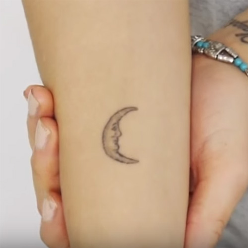 Samantha Maria Moon Forearm Tattoo | Steal Her Style