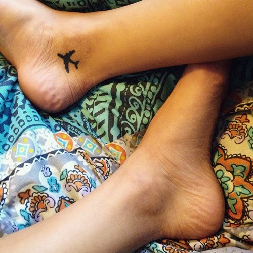 vanessa hanson airplane ankle tattoo