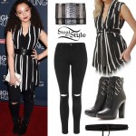 Kayla Maisonet: Striped Tunic, Buckle Booties