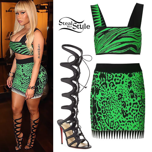 Nicki Minaj: Snake Top & Pencil Skirt