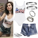 Amanda Steele: Flag Swimsuit, Denim Cutoffs