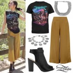 Amanda Steele: Metal Tee, Mustard Culottes