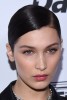 Bella Hadid Straight Dark Brown Slicked Back Hairstyle | Steal Her Style